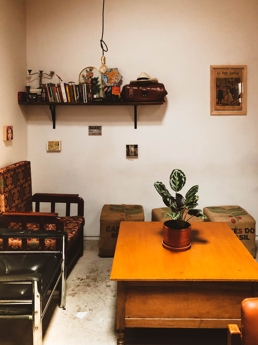 Brown Wooden Furnitures In A Room